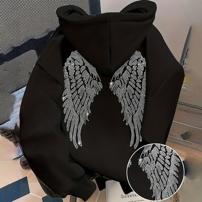 Thick 440g Polyester/Cotton Fleece Sweatshirt with Personalized Print Design for All Seasons