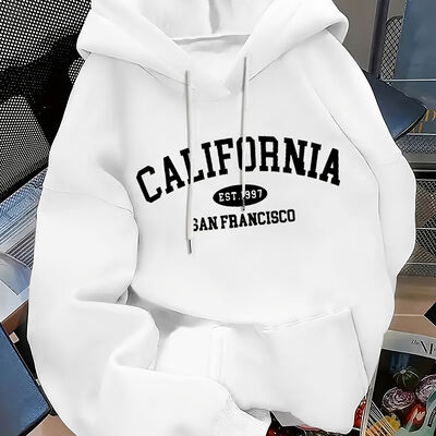 Knit 440g Women Sweatshirts Polyester Cotton Blend  Gray Sweatshirt Womens