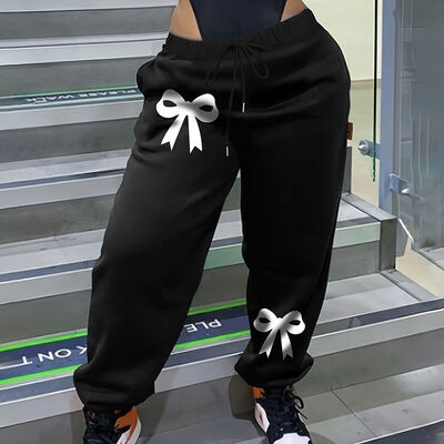 Belted Floral Print Women Pants Loose Comfortable  Women'S Leggings