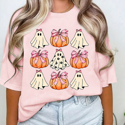 Custom Cotton Blend Screen Printing Logo Women Short Sleeve T Shirt