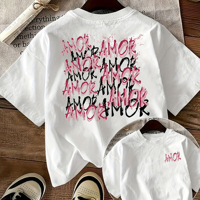 Double-sided printed short sleeves t-shirt popular in Europe and America factory-made cotton shirt