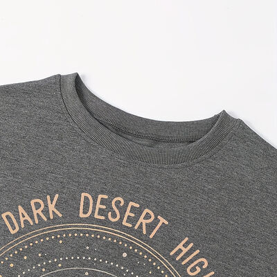 Women's Oversized Custom Cotton Long Sleeve T-Shirt Round Neck Pullover Shirt