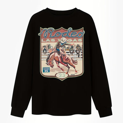 Casual Style Long Sleeve T-Shirt with Straight Hemline for Daily Wear in Fall/Winter Season