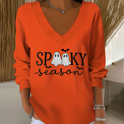 Women's Relaxed Fit V-neck Long-sleeved Hoodie for Winter with Cotton/Polyester Blend