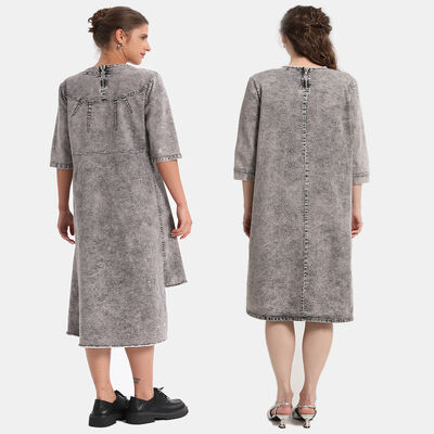 Washed Women Denim Dress Girls Family Matching Summer Business Casual Women