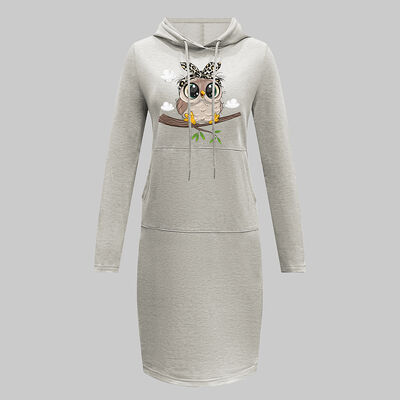European Style Women Dresses Hooded Long Sleeve Sweatshirt Knitted Warm American Style