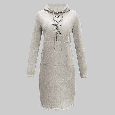 Gray Women Dresses With Pockets Hood Summer Wear Elegant Ladies Dress