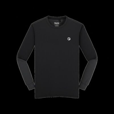 CEM ODM Women Tops Round Neck Black Dark Gray Long Sleeve Top