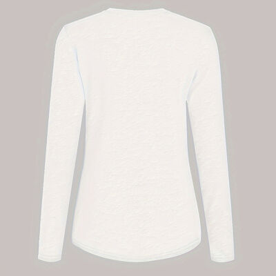 Customizable Color Women Tops Brand Logo Print White Long Sleeve Shirt