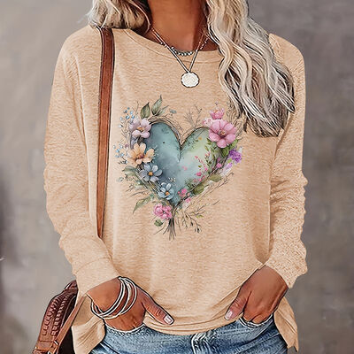 Customizable Color Women Tops Brand Logo Print White Long Sleeve Shirt