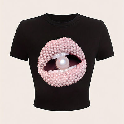 Close-fitting Personalized Design Cotton T-shirt for Everyday Wear in S/M/L/XL/XXL Sizes