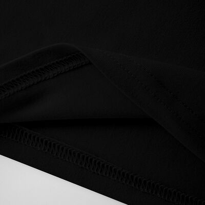 Black Short Sleeve T-Shirt with Straight Hemline for Everyday Wear