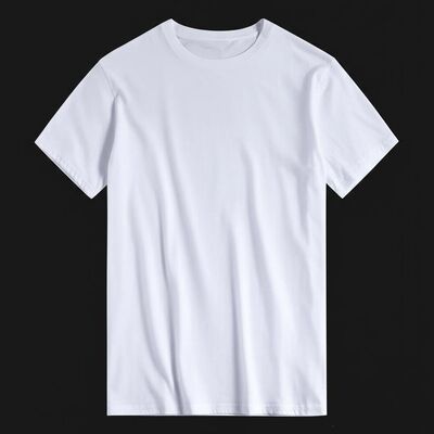 White Womens Basic T Shirts Personalized Patterns  White Long Sleeve Crew Neck XL