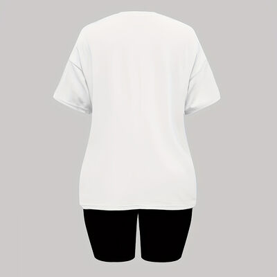 Pullover Closure Women Two Piece Outfits Yellow White  Matching Set Outfits