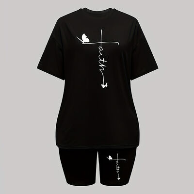 Solid Women Two Piece Outfits Short Machine Washable Casual Two Piece Set