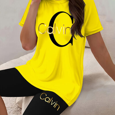 71.5cm 72.5cm Two Piece Sets Women Lightweight  Yellow 2 Piece Set