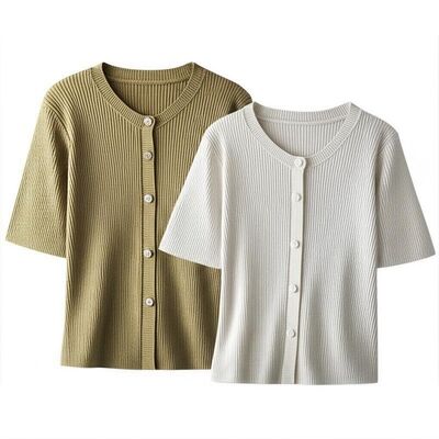 Round Neckline Women T Shirts XS Size Loose Fit Basic Crew Neck T Shirt