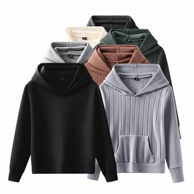 65CM 66.5CM Women Sweatshirts Fleece Fashion Long Hooded Sweatshirt