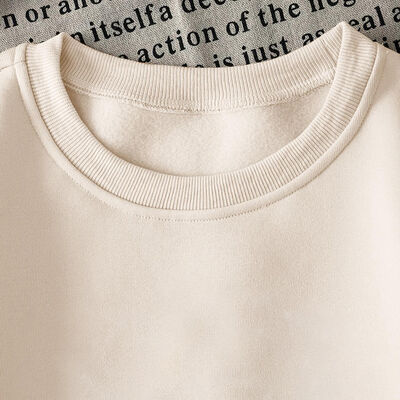 100% Cotton Women Sweatshirts Trendy  CODM Fleece  White Cropped Sweater