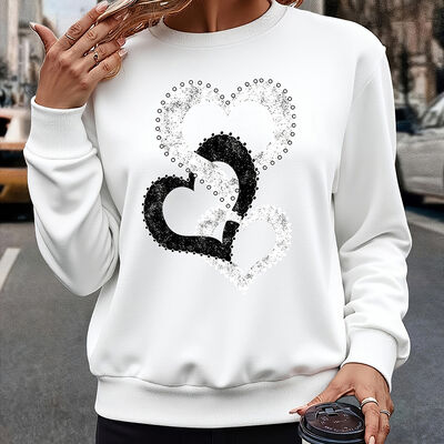 Loose-fitting Large-sized Cotton Fleece Sweatshirt for Winter in S/M/L/XL/XXL