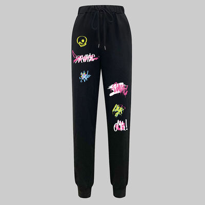 Unisex 101.5cm 102.5cm Women Bottoms Personalized Print Cotton Thermal Long Pants