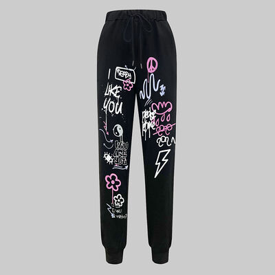 Knitted  Women Pants Flat Front  Casual Wear Wide Leg Sweatpants Womens