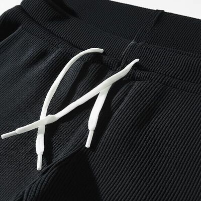 Knitted  Women Pants Flat Front  Casual Wear Wide Leg Sweatpants Womens