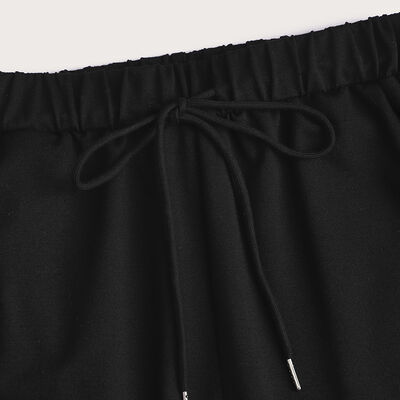 Cotton Women Pants Graffiti Street Style Wide Leg Sweatpants