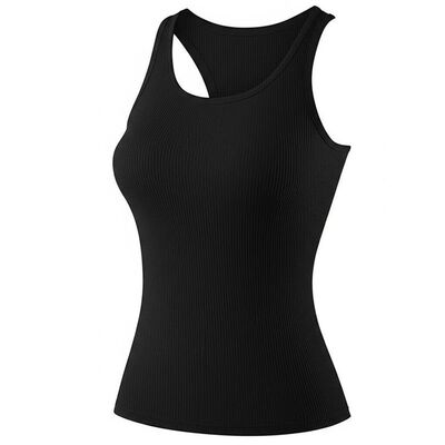 OEM Cotton Tank Tops Outdoor Sport Activities Womens Ribbed Tank Top