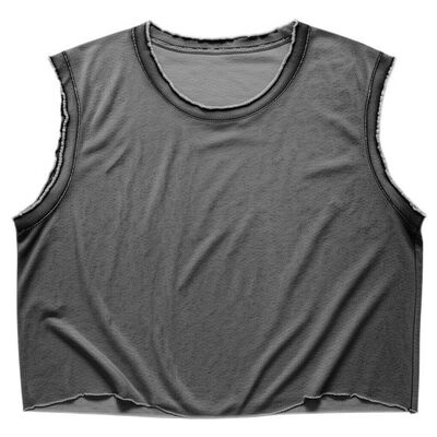 Distressed Women Tank Tops OEM ODM  160 Grams Vintage Sleeveless T-Shirt