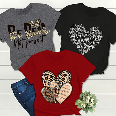 Machine Washable Women T Shirts High Breathability  Cotton Tshirts For Women