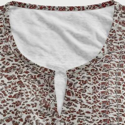 Unisex Cotton T-Shirt with Pull On Closure Printed Pattern and Round Neckline