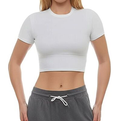 Custom Women's Premium Soft Pima Cotton T-shirt Casual Cropped Tee Shirt