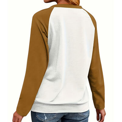 Relaxed Style Long Sleeve Crew Neck T Shirt Gradient Color Round Neck Long Sleeve Top