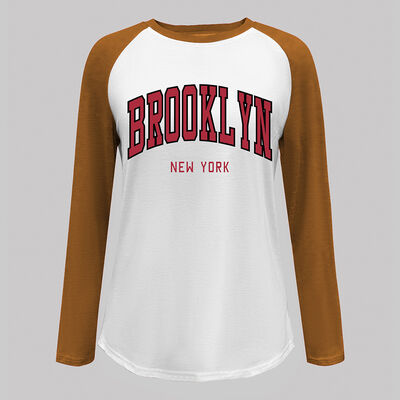 Relaxed Style Long Sleeve Crew Neck T Shirt Gradient Color Round Neck Long Sleeve Top