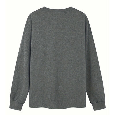 Women's Wholesale Streetwear Vintage Heavyweight Long Sleeve T-Shirt Oversize Cotton Casual Top