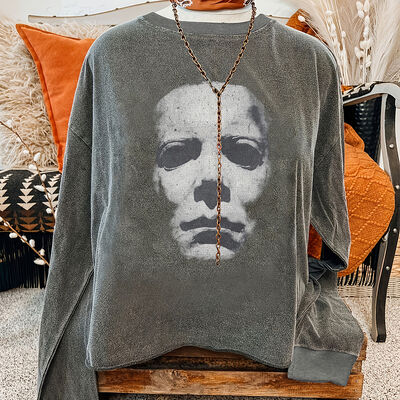 Embroidery Oversized  Women Tops Pullover Custom Logo Crew Neck Hoodies Sweatshirt