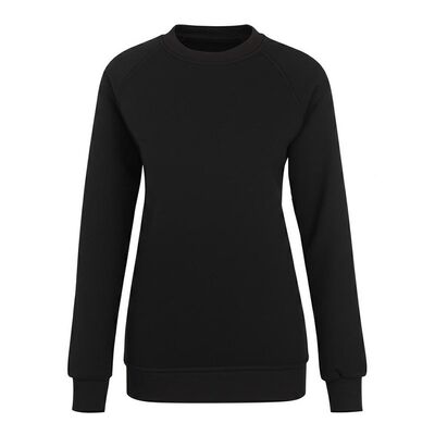 Embroidery Oversized  Women Tops Pullover Custom Logo Crew Neck Hoodies Sweatshirt